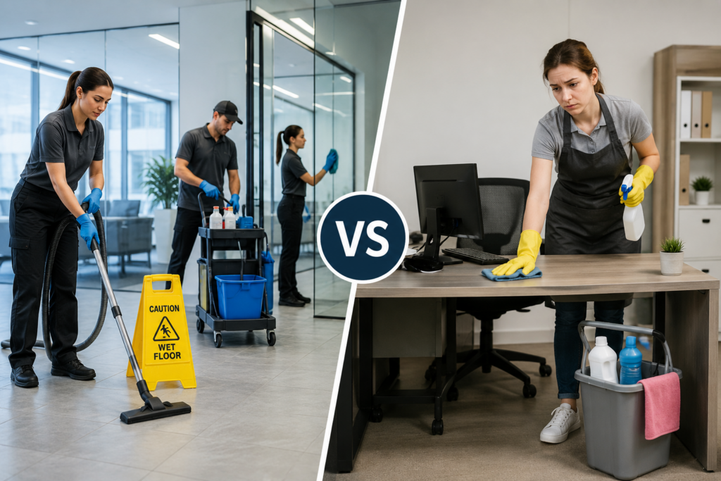 Commercial Cleaning vs. In-House Cleaning: What’s Better for Your Business?